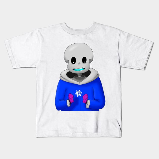 Sans is Snowed in Kids T-Shirt by raicyrose